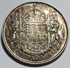 1958 Canada 50 Cents Silver Coin ~ Elizabeth II 80% Silver (A106)
