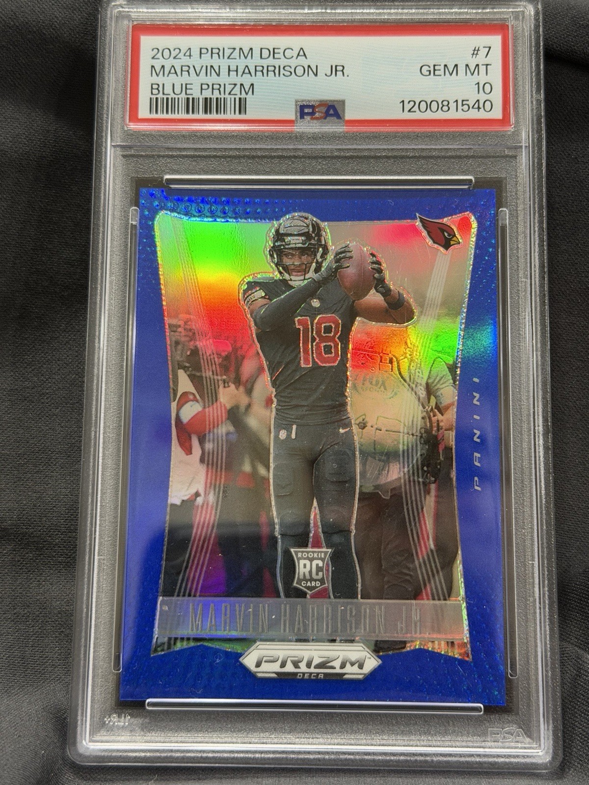 Marvin Harrison Jr. Panini Prizm Deca #7 Blue