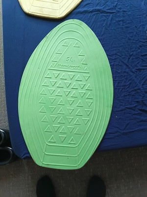 Skim Lizard SL Skimboards Set of 4 Green Yellow Textured Wooden Boards