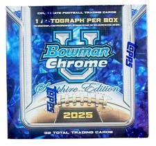2025 Bowman University Chrome Football Sapphire Edition Box