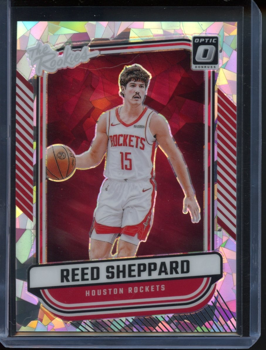 2024-25 Donruss Optic Reed Sheppard - THE ROOKIES - Cracked Ice Prizm RC /25