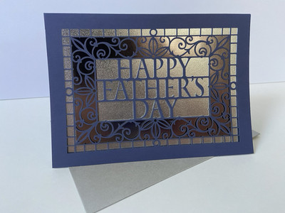 Papyrus Father s Day Card | Blue & Silver Laser Cut