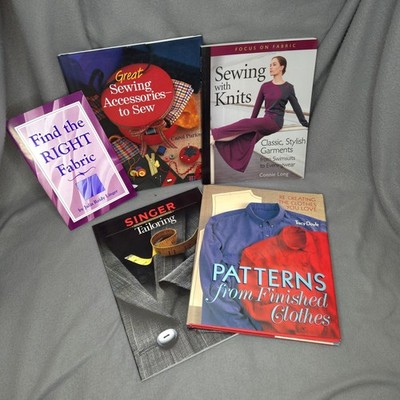 Vintage Lot 5 Sewing Books Tailoring Knits Patterns Accessories Singer Lark