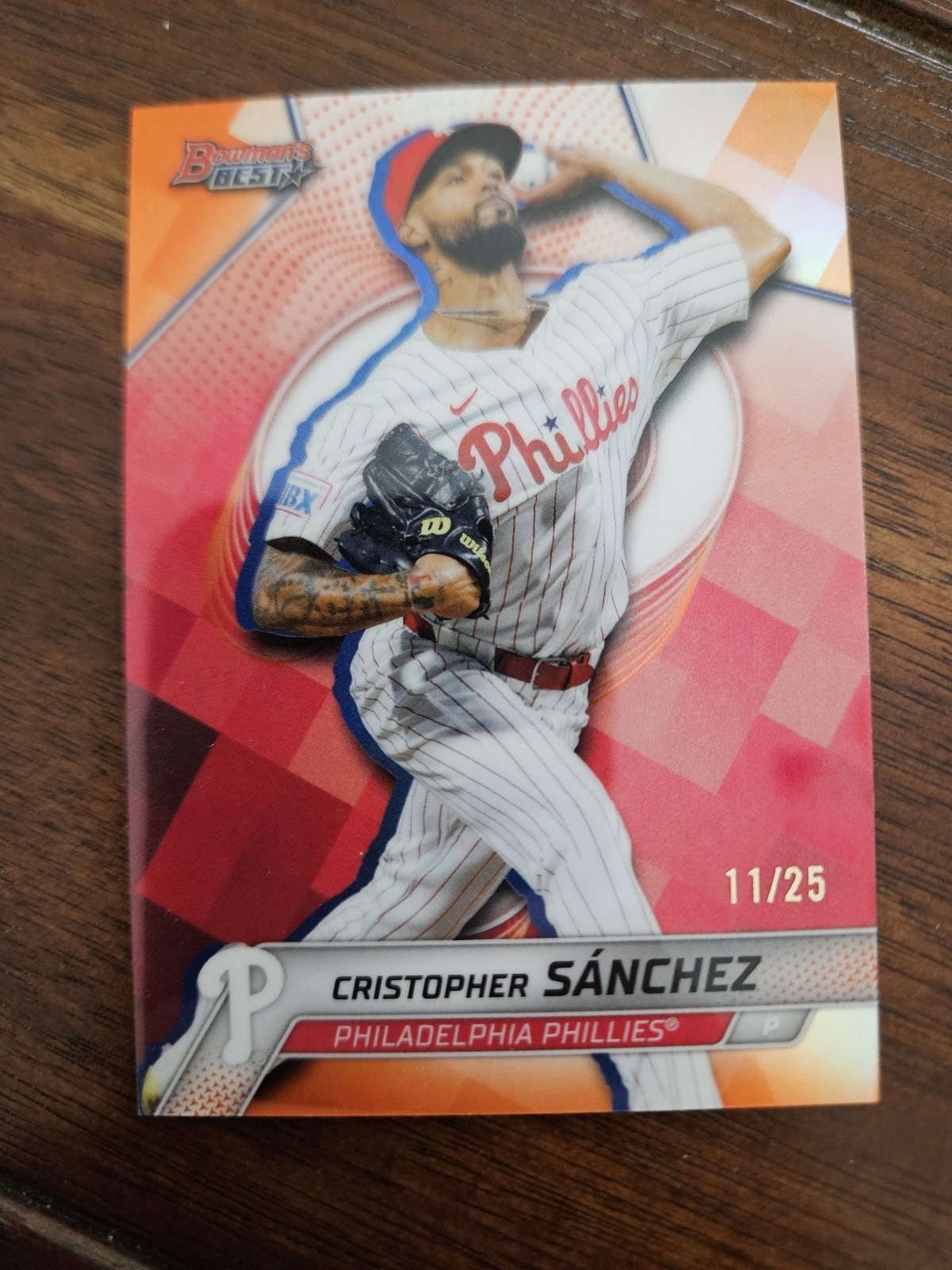 2025 Bowman's Best #67 Cristopher Sánchez Orange Refractors #/25