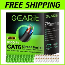 Direct Burial Cat6 Ethernet Cable Bulk Kit - 20 RJ45