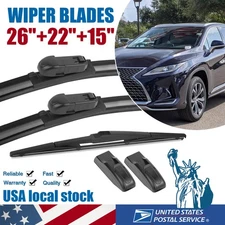 OEM F&R WINDSHIELD WIPER BLADES SET of 26" & 22"&15" For Lexus RX350 2007-2015