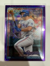 2026 Topps #91C-79 Wyatt Langford 35th Anniversary Chrome Purple Refractor #/250