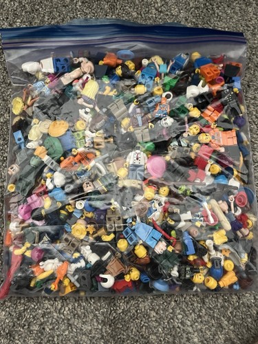 Massive Lot of Bag of LEGO Mini Figures and Accessories