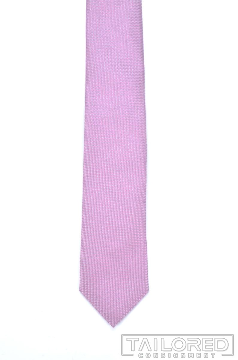 CANALI Current 1934 Solid Pink Woven Geometric 10… - image 2