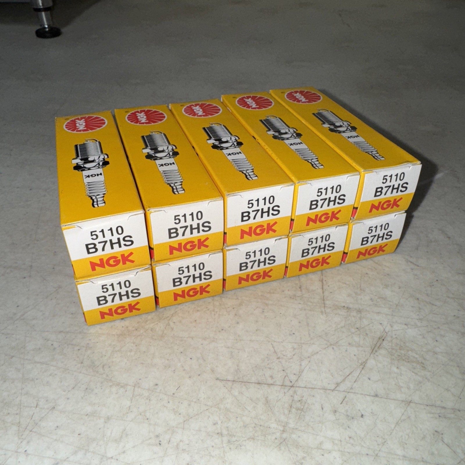 10 Pack Genuine NGK 5110 B7HS Nickel Spark Plug for Marine Motorcycle Snowmobile