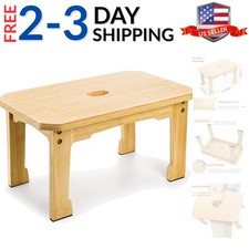 Bamboo Step Stool, Sturdy Bedside Step Stool with Non-Slip Feet Pads for Kids...