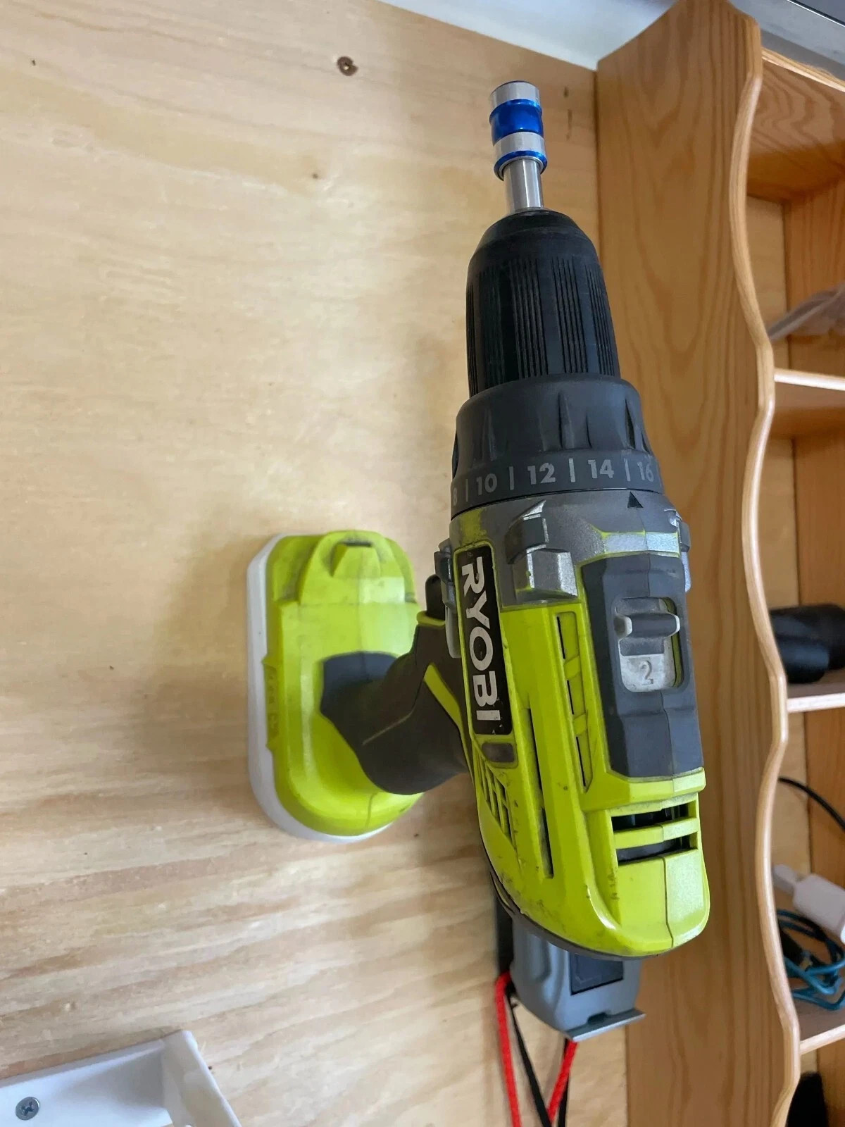 Wall Mount Ryobi 18V Tool Holder – Compact Organizer Rack for ONE+ Tools