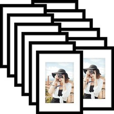 picture frames wall mount photo display black 12 A3 picture frame set