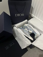 Dior B30 Men's Light Blue Trainer UK Size 8.5 EU43 Pre-Owned with Box