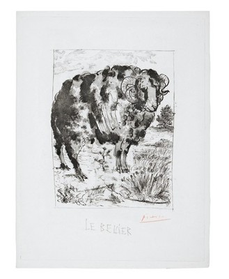Pablo Picasso - Le Belier From Eaux-Fortes originales Signed