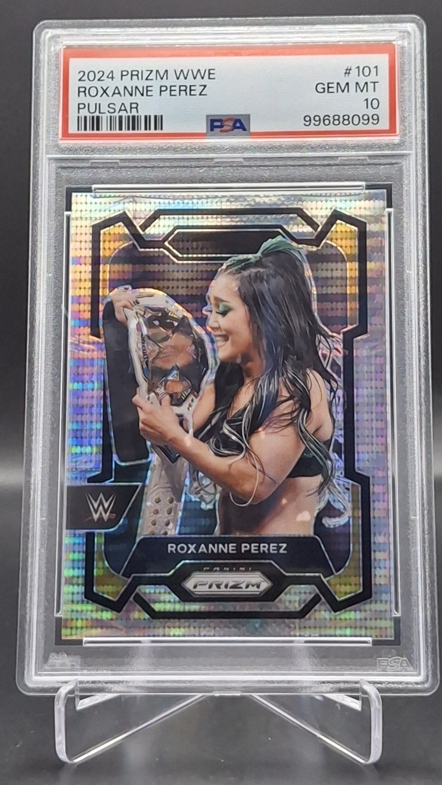 Roxanne Perez 2024 Panini Prizm WWE Pulsar Prizm /499 PSA 10 GEM MT #101