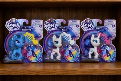 NEW Hasbro My Little Pony Trixie Lunamoon, Potion Nova, Rarity Pony SET NEW