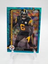 Patrick Queen 2025 Topps Chrome Football Aqua Wave Refractor /199 #148 Steelers