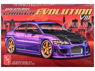 SKILL 2 MODEL KIT 1995 MITSUBISHI LANCER EVO VIII 1/25 SCALE BY AMT AMT1552 M