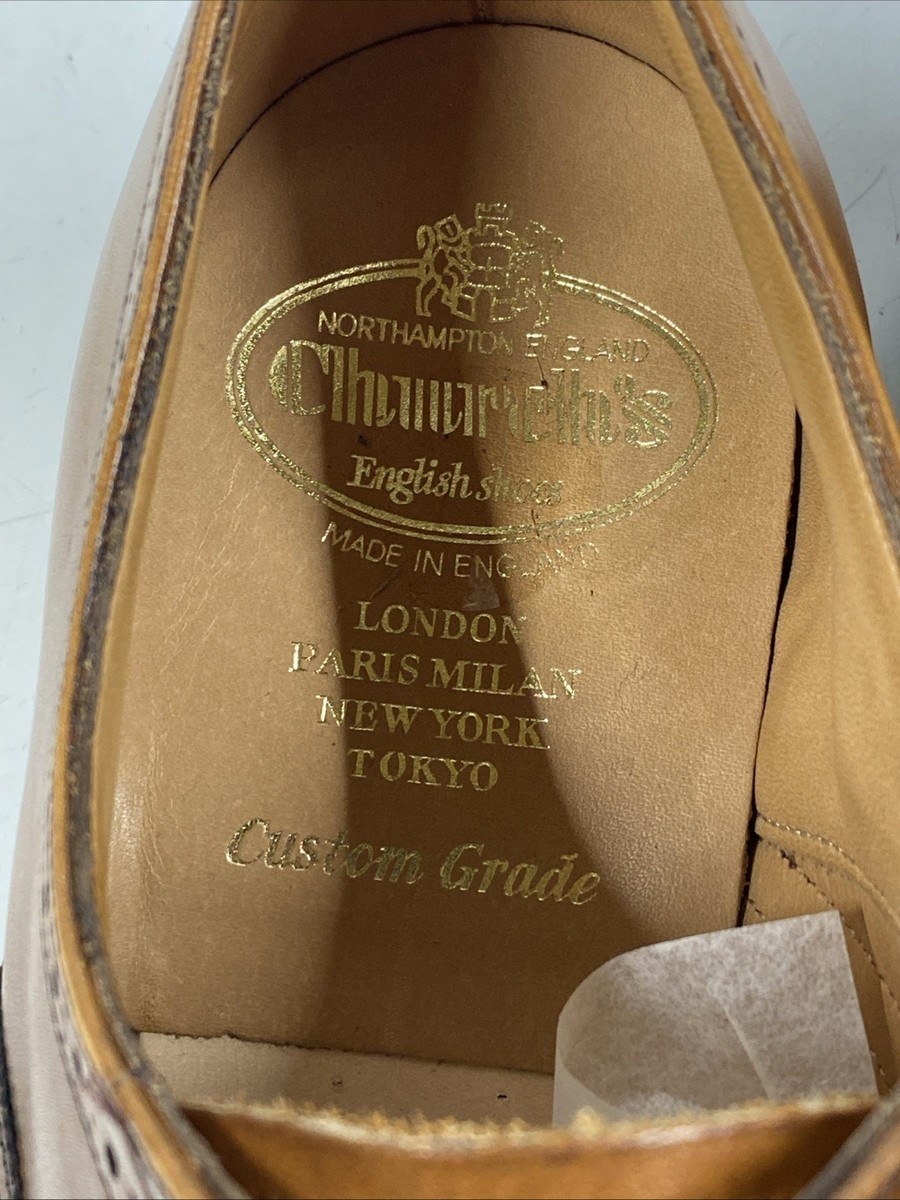 CHURCH'S Shoes For Men size 6.5F* 7.5 US BERLIN Punched Brown