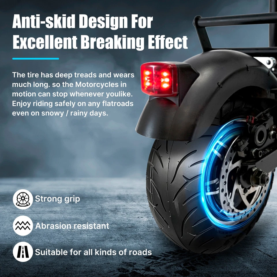 Neumático trasero de moto 190/50-17 Max Motosports para Honda Kawasaki 190 50 17 Foto 4 de 4