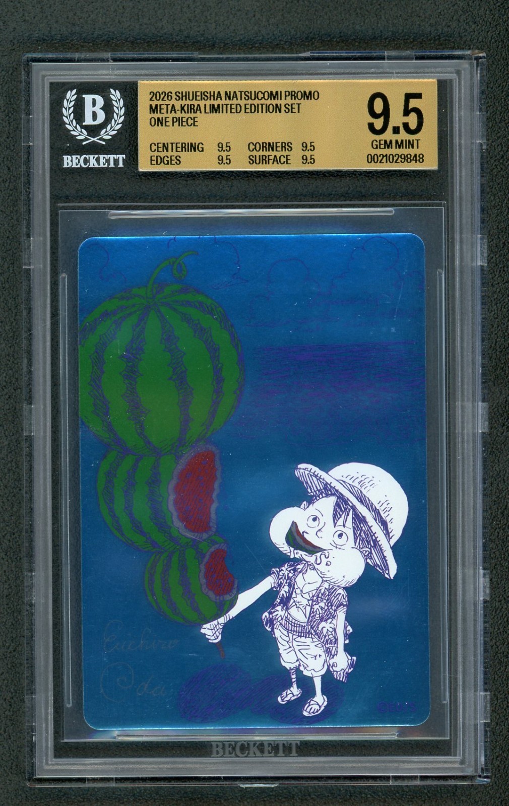 2026 Shueisha Natsucomi Promo Meta-Kira Limited Edition Set One Piece BGS 9.5