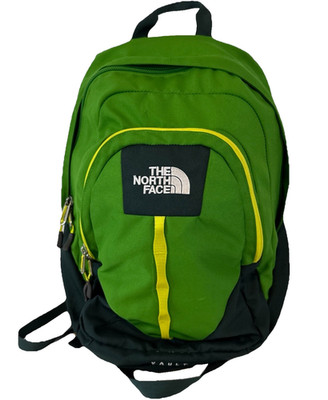 The North Face VAULT Nylon Laptop Daypack Backpack, Green & Yellow Gym School
