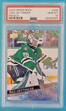 2020-21 Jake Oettinger UD #246 Young Guns FRENCH Jeunes Loups Rookie RC PSA 10