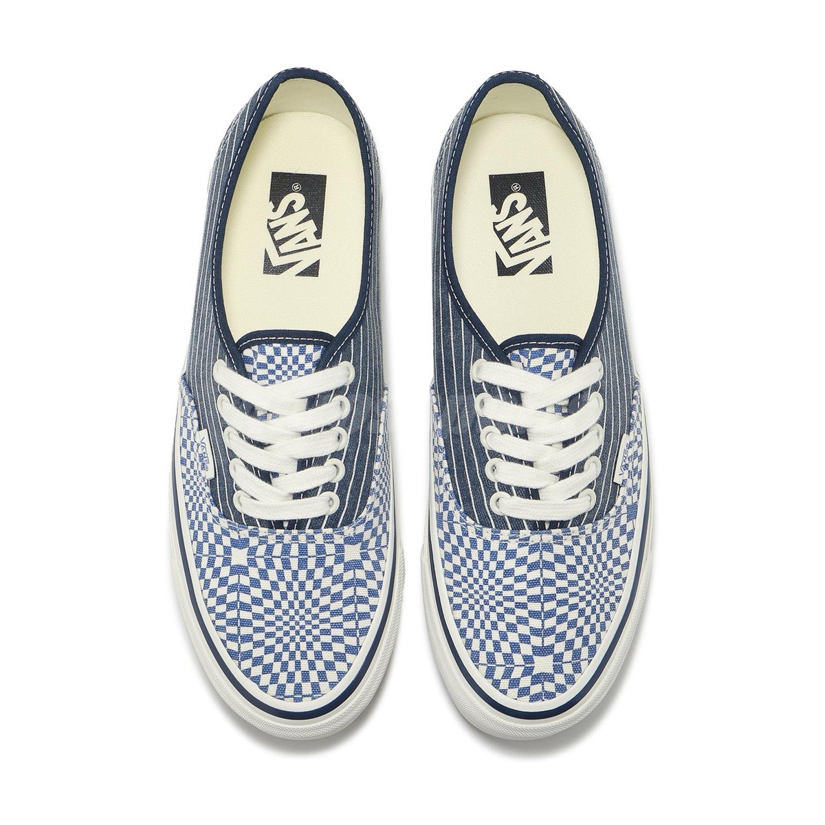 Size 8.5 - Vans Authentic 44 LX Checker Stripe - Teal for sale