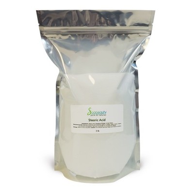 Soapeauty Stearic Acid 100% Pure Vegetable-Derived Cosmetic Grade 3 lb