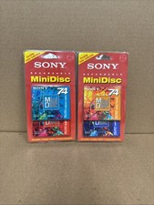 Lot Of X2 - 2 pack MDW-74A MiniDisc Sony Recordable Digital Audio MiniDiscs NEW