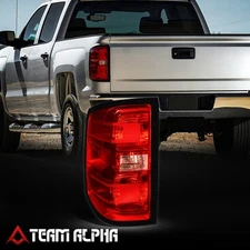 Fits 2014-2019 Silverado/Sierra Tail Light Rear Brake Reverse Lamp Red Lens Left