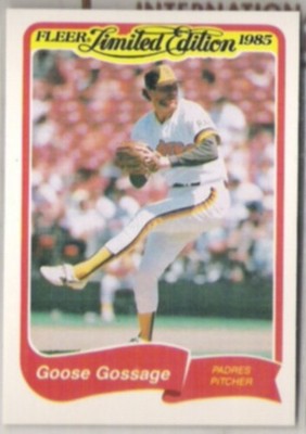RICH GOSSAGE 1985 Fleer LE Odd #10 of 44.  PADRES
