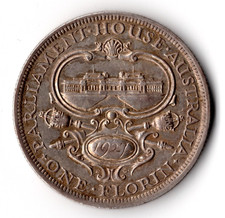 1927 George V Australia Florin. Silver (.925)  11.4g EF.