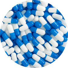 Pure Capsules®Size 0 Blue White Gelatin Capsules TiO2 Free