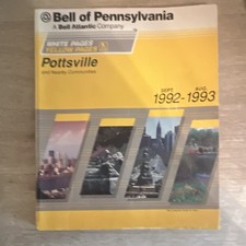 Bell of Pennsylvania Pottsville White & Yellow Pages Directory 1992-1993