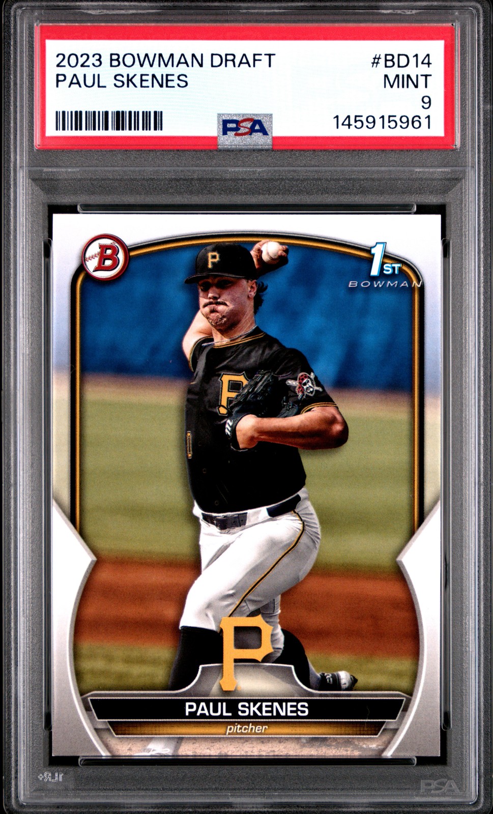 2023 BOWMAN DRAFT #BD14 PAUL SKENES PSA 9