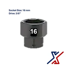 16mm. x 3/8" Drive Nano Socket / Stuby Socket by X1 Tools