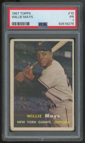 1957 Topps Willie Mays #10 PSA 1 *276