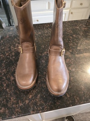 Wesco Natural CXL by Horween Engineer Boots Men's 9.5E US