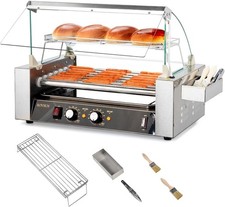 Hot Dog Roller, 18 Hot Dog 7 Rollers ETL Certified, Hot Dog Machine Sausage