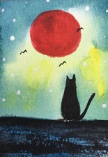 Aceo Original Mixed Media Art