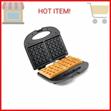 Elite Gourmet Maxi-Matic Electric Nonstick Belgian Waffle Iron Snack Maker Machi