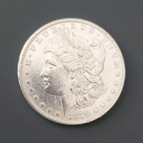 Morgan Silver Dollar 1879 $1 Coin 0.9 Fineness Uncertified Ungraded US Coin