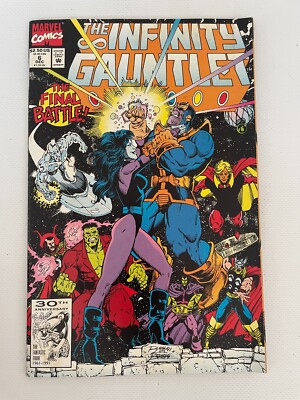 Infinity Gauntlet # 6 VF Marvel Comic Book Thanos Avengers Hulk 1 J256