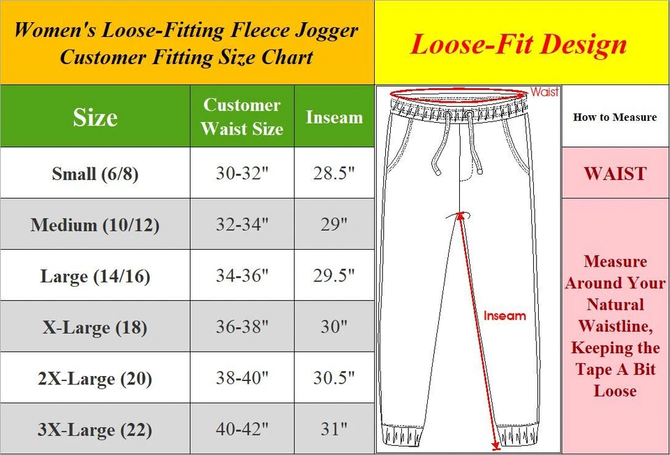 Womens Loose Fit Classic Fleece Jogger Pants Running Active Gym Lounge NEW - Image 2 of 4