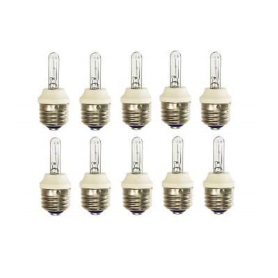 Ciata Lighting Dimmable T3 Xenon E11 Krypton Light Bulb 60 Watt Clear Pack of 10