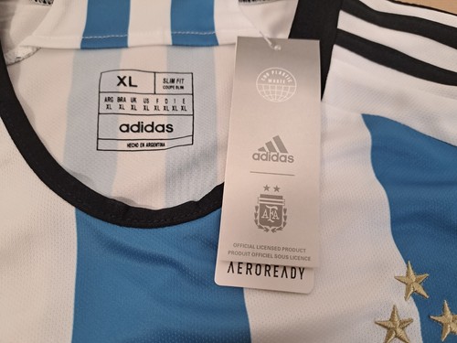 ADIDAS ARGENTINA 22 Home Jersey Qatar Short Sleeve BNWT Women's XL Slim Fit - Picture 13 of 19