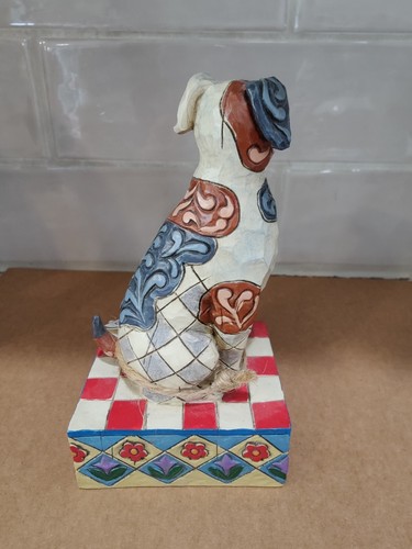 Estatuilla de perro Jim Shore Terrier Terry 6"" x 3"" Heartwood cachorro arte popular 4004852 - Imagen 3 de 6