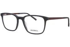 Morel Lenvik-4 NG10 Eyeglasses Men's Gray/Red Full Rim Rectangle Shape 52mm
